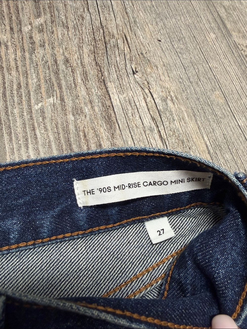 Denim Forum 90’s Mid Rise Cargo Mini Skirt - Picture 2 of 4